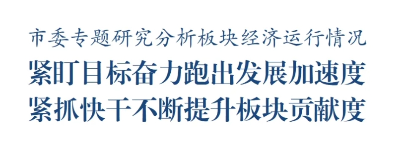 行业动态 | 市委专题研究分析板块经济运行情况