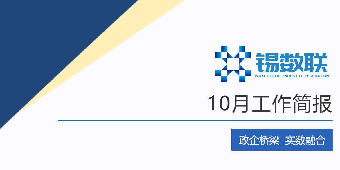 无锡市数字产业联合会10月工作简报