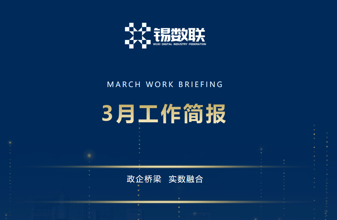 无锡市数字产业联合会3月工作简报
